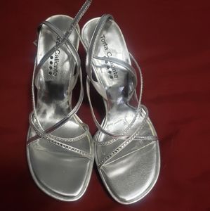 Silver Strappy High Heels